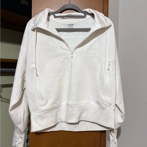 Old Navy White Quarter-Zip Hoodie
